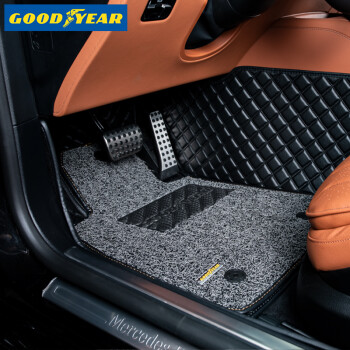 固特异（Goodyear）汽车脚垫双层大包围单个主/副驾驶丝圈+皮革不是整套专车订制	